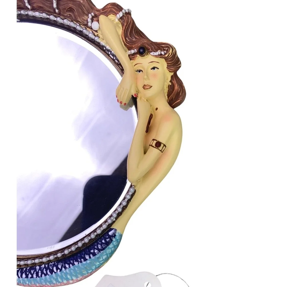 Mermaid Hand Mirror Fairycore‎ Vanity Prop Cosplay Decorative Collectible